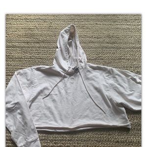 Adidas Trefoil Blush Crop Hoodie, Large